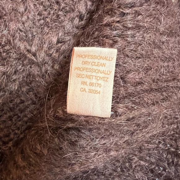 Vintage Free People Antique Lace Seed Pearl Beaded Brown Wool Cropped Cardigan - Picture 6 of 14